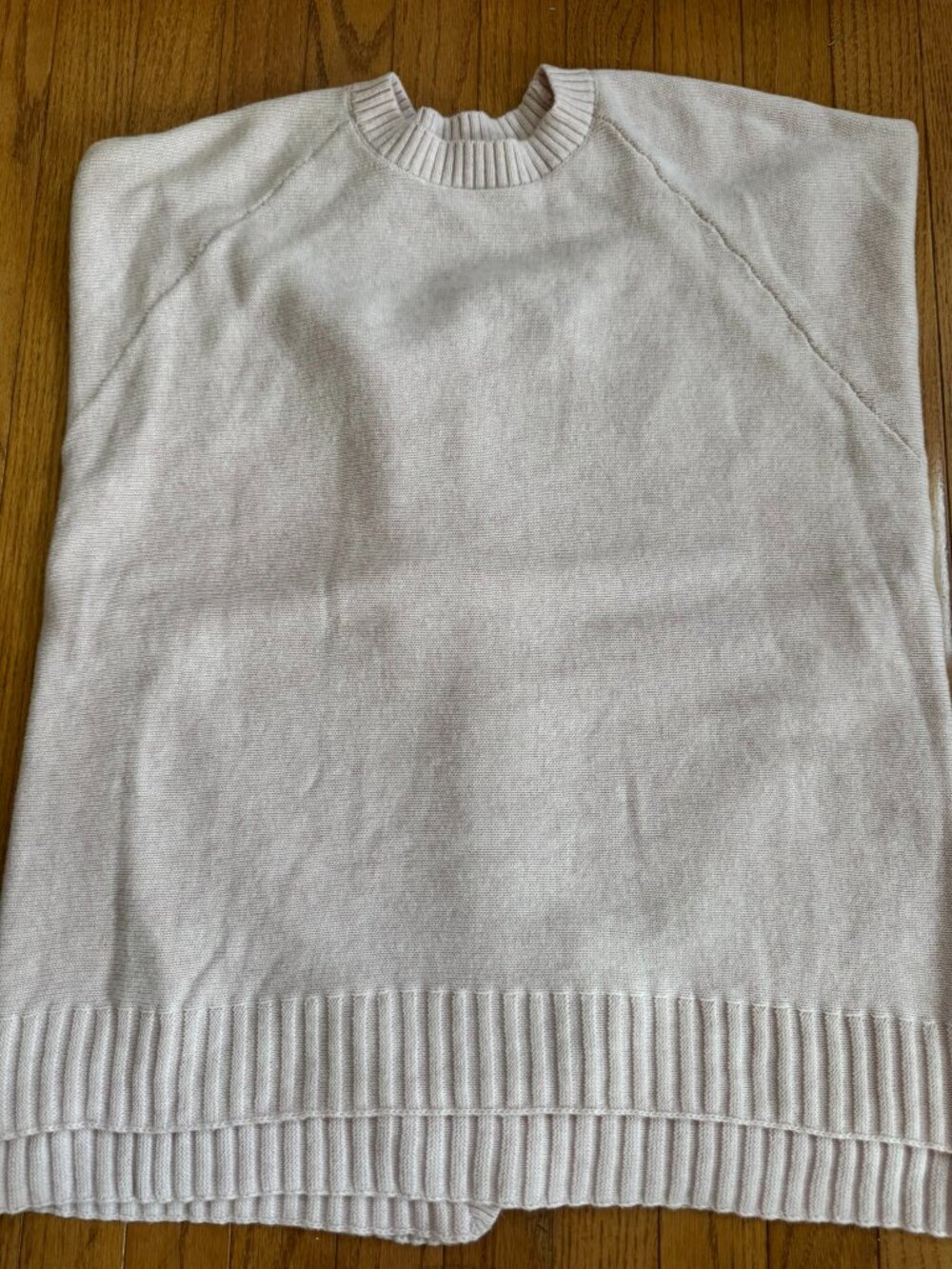 J.Jill Pink Pullover Poncho Sweater M/L | Cotton Nylon Crewneck Lightweight - Picture 5 of 8